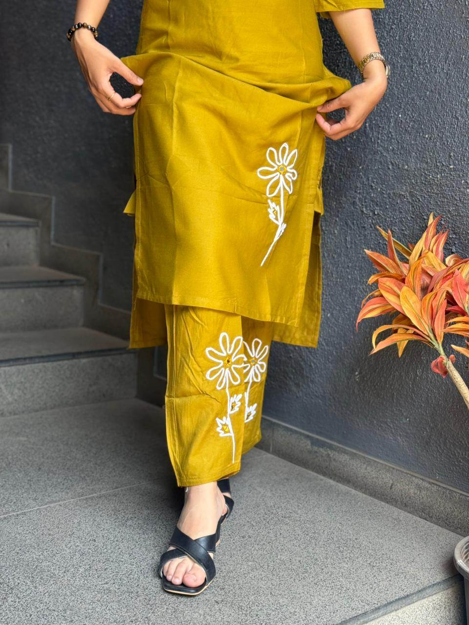Premium Luxury Mustard Cord Set