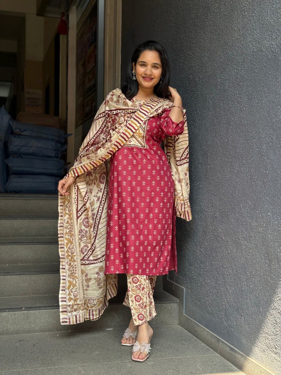 Royal Maroon Elegance Set