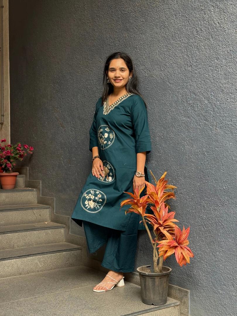 Sayyami Emerald Motif Cord Set